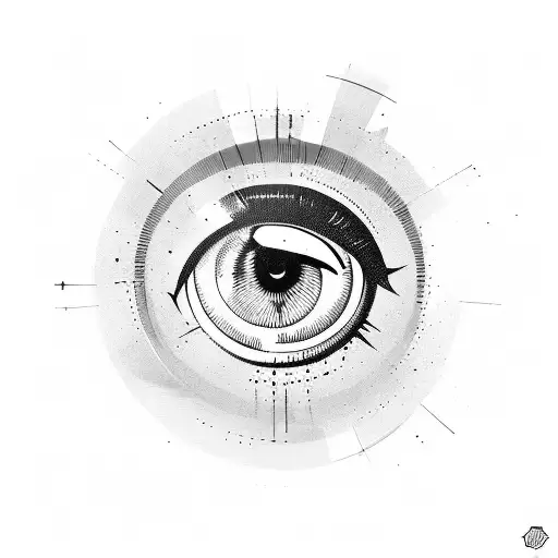 Overthinking With Eye With A Word In Arabic Style