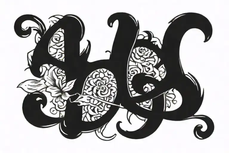 Number 423 With The Word Demon Written Under It In Cursive