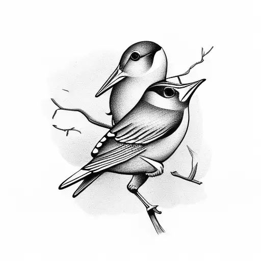 Group Of Small Birds