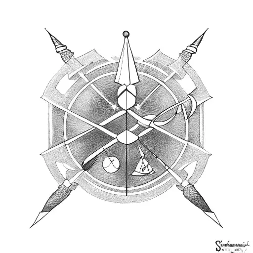 Sagittarius Arrow With The Word Sempiterno