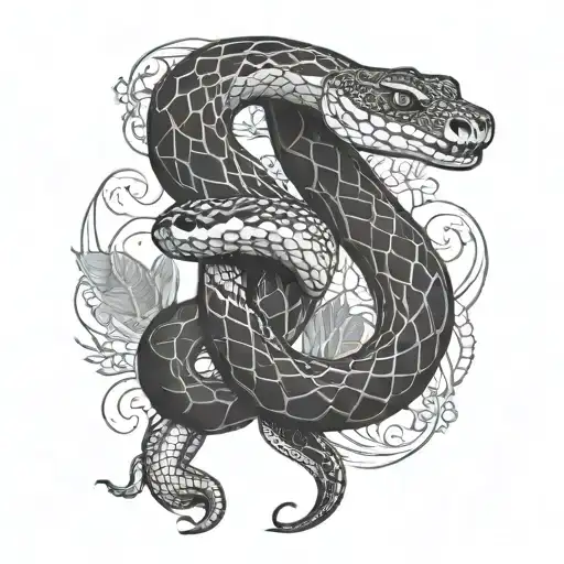 Snake Wrapping Money