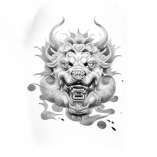 Foo Dog Forearm Sleeve