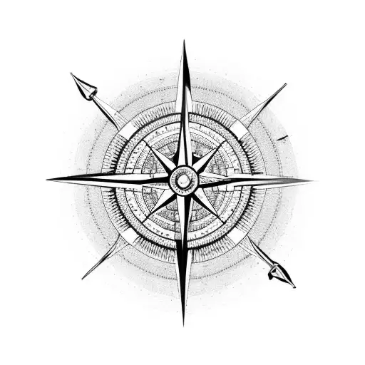 Compass With Watch On Forearm