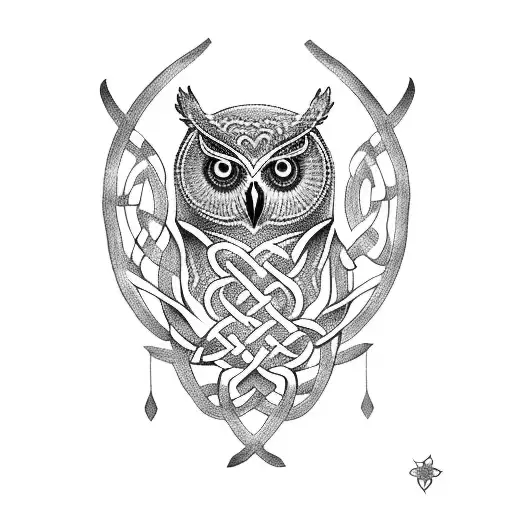 Owl Celtic Knotwork