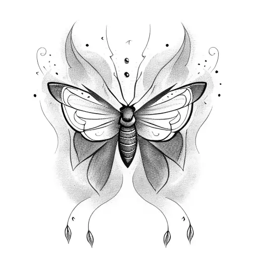 Cute Dark Moth With Burning Candle