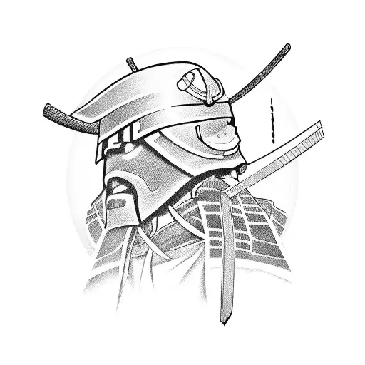 Samurai Injured Wearing A Blindfold