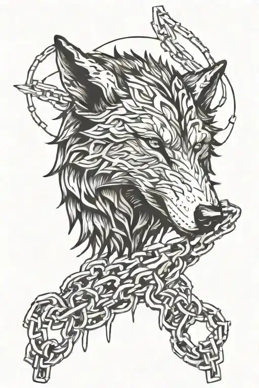 Wolf Breaking Of Chains