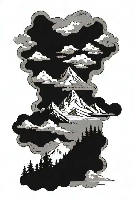 Cloudy Mountain Background