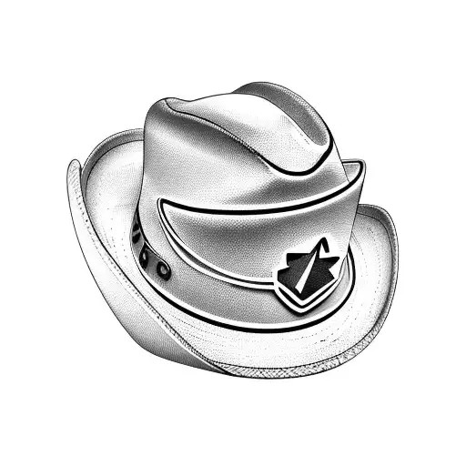 A Cowboy Hat With Gaming Symbols On The Brim