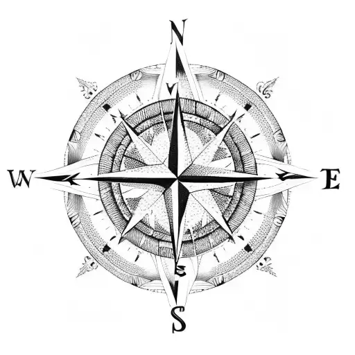 Compass With Forest