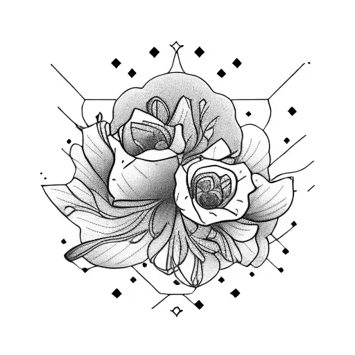 Woman Mountain Biking With Columbine Flowers