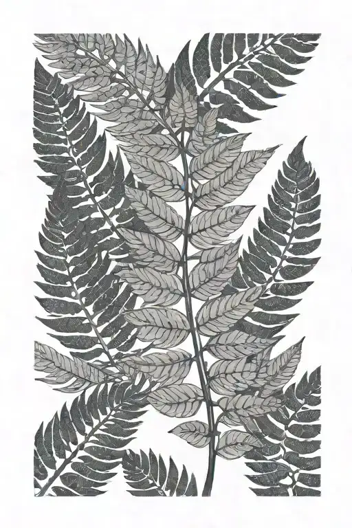 Fern Leaf Basic Forearm Tattoo Idea
