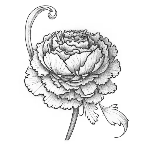 Carnation With A Cardinal