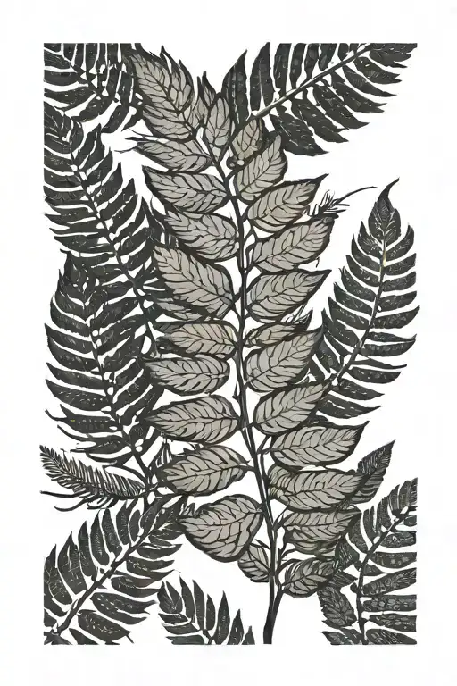 Fern Leaf Basic Forearm Tattoo Idea