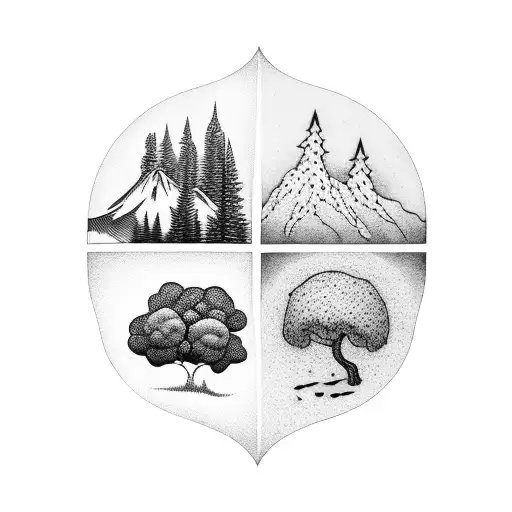 The Four Seasons In A Line