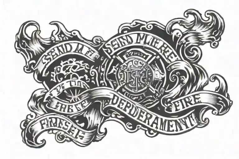 Send Me In Fire Department Font Representing Your Love