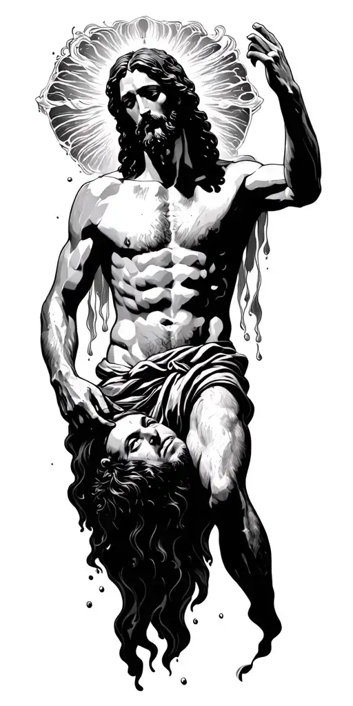 Jesus Saving Drowning Man