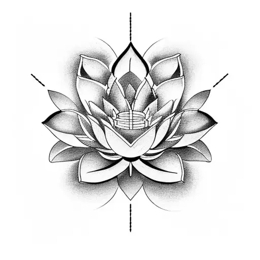 Lotus Flower Intertwined With An Abacus Symbolizing Balance And Harmony In Accounting