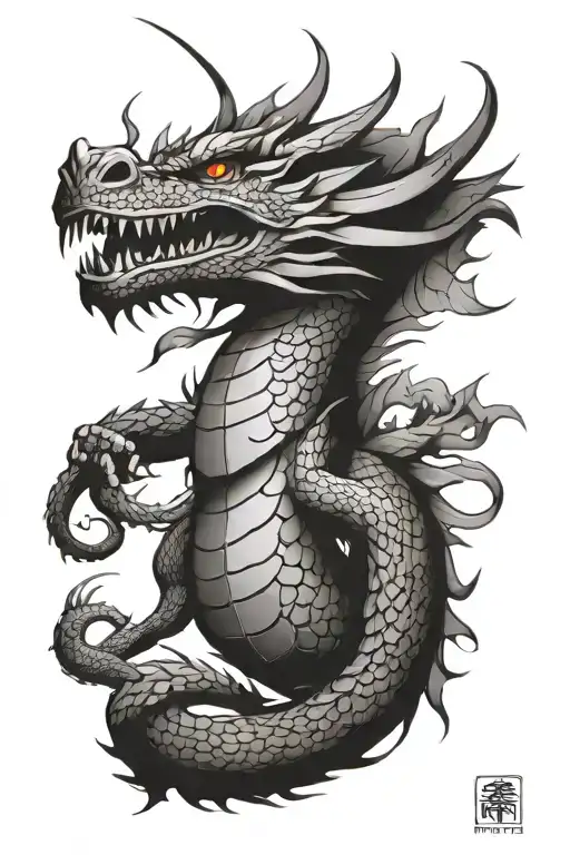 Dragon Forearm Sleeve Tattoo Design