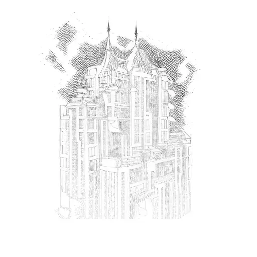 A Building In The Dark