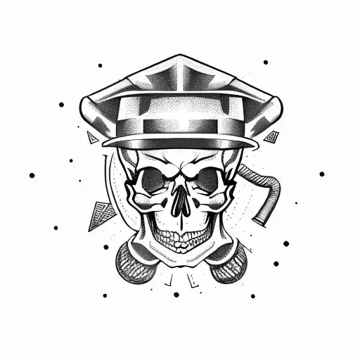 Skull Wearing Hardhat