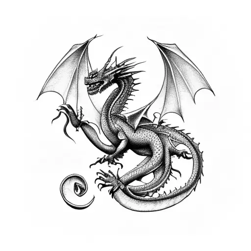Dragon With Letters Ridhaan