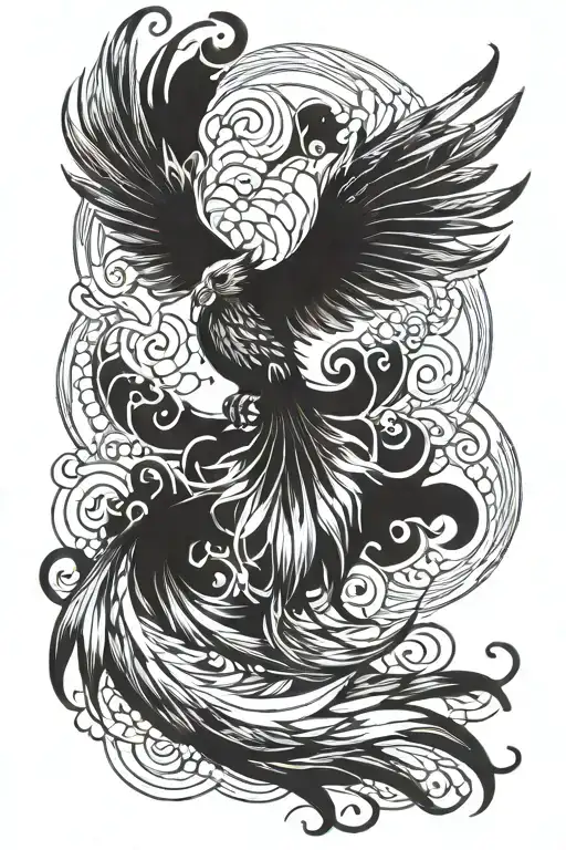 A Phoenix Flying