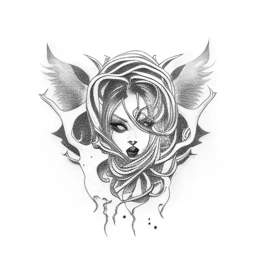 Lust Represented By A Demon Woman