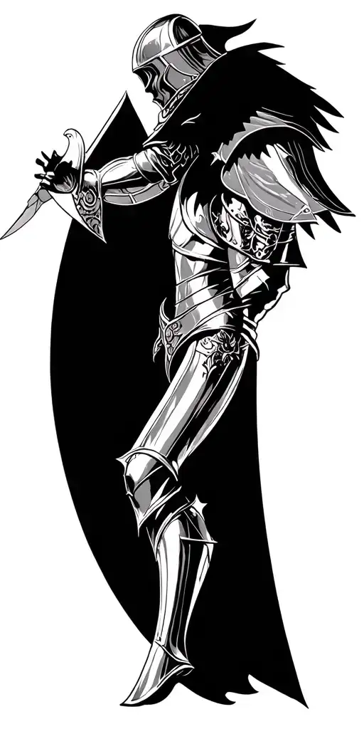 Knight And Angles Flying