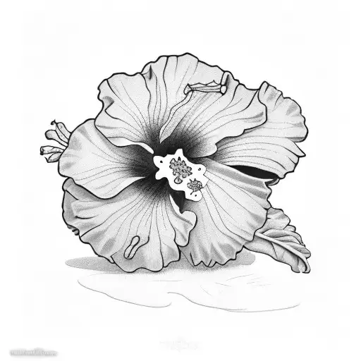Hibiscus With Dog Paw Prints