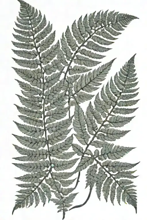 Fern Leaf Basic Forearm Tattoo Idea