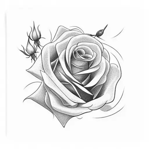 Rose Bouquet And Cardinals Incorporated Into The Design