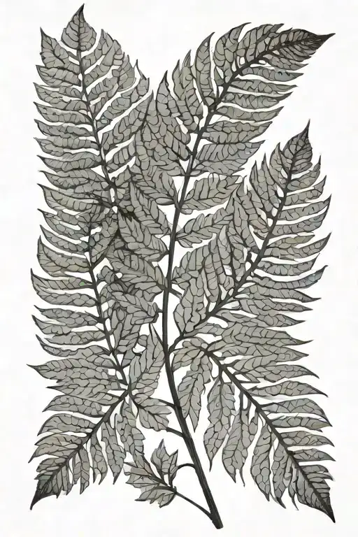 Single Fern Leaf Basic Forearm Tattoo Idea Involving A Mother