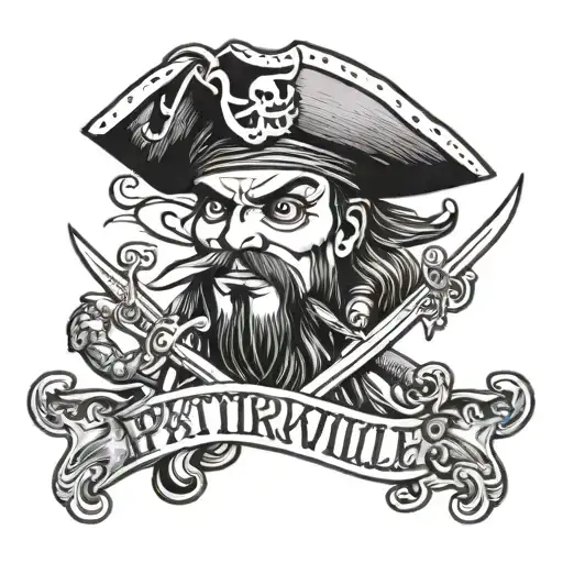 Pattonville Pirates From Bridgeton Missouri Pirate Logo With A Sword In Mouth