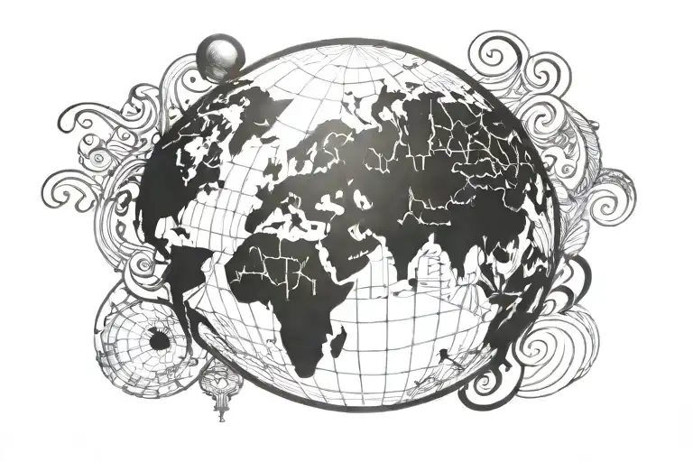 Fathers World With Globe