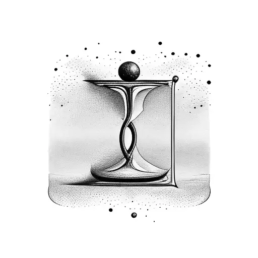 Surreal Hourglass Melting Into Liquid