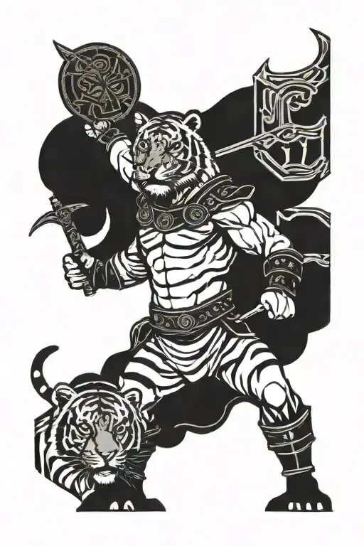 Tiger And Gladiator Stands