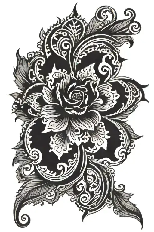 Dark Ornamental Back