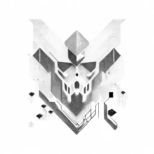 Un Petit Motif De Type Cyberpunk Pouvant Aller N'importe Ou