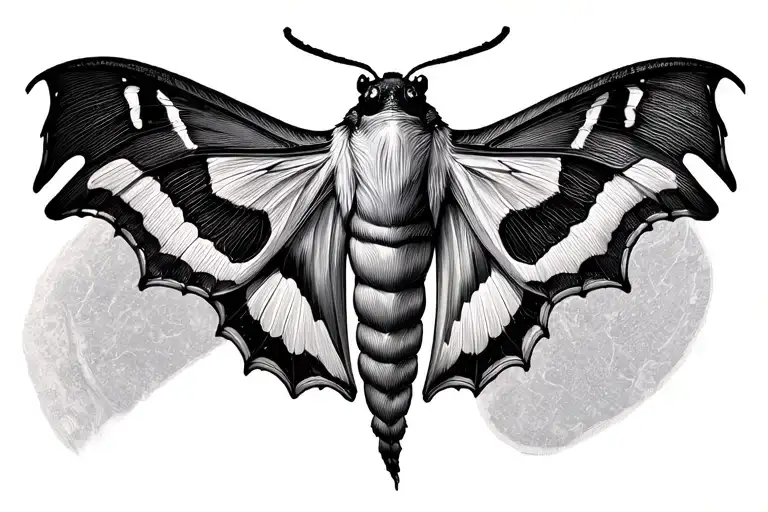 Polyphemus Moth Wings Spread