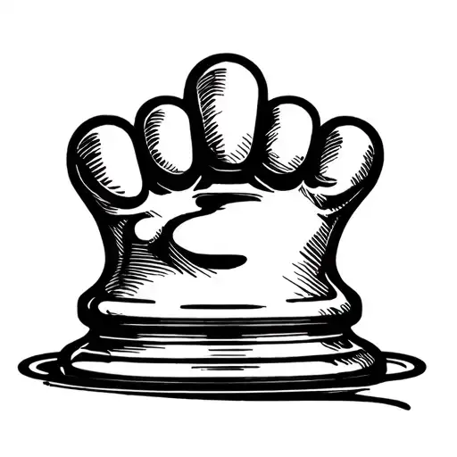 Graffiti Style Pawn Chess Piece