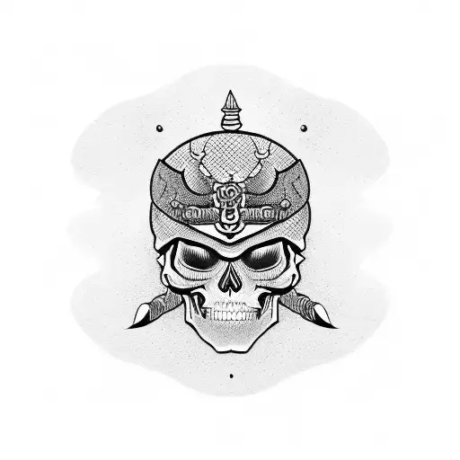 Skull Wear Samurai Hat