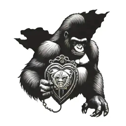 Gorilla Holding Locket