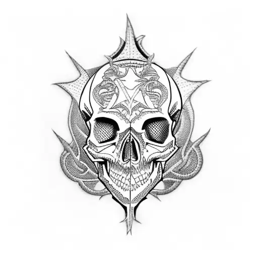 Skull And Dragon