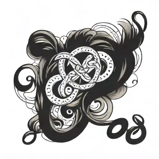 An Infinity Symbol Intertwined With The Phrase 'You Must Be Happy For Both'