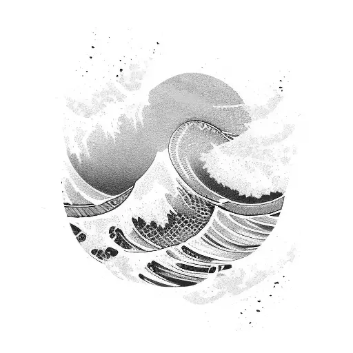 Ocean Wave With Number 8