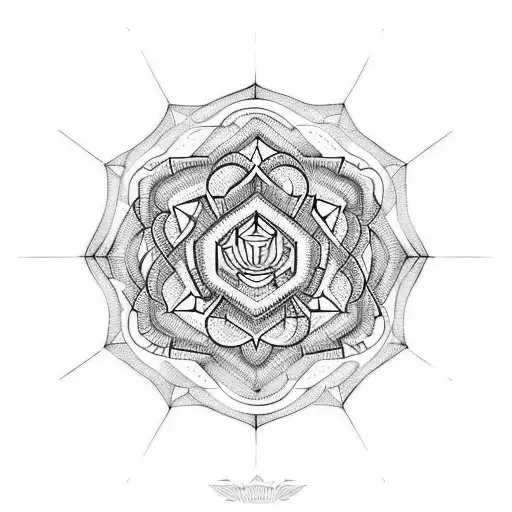 A Geometric Nature Mandala Incorporating Motorcycle Parts
