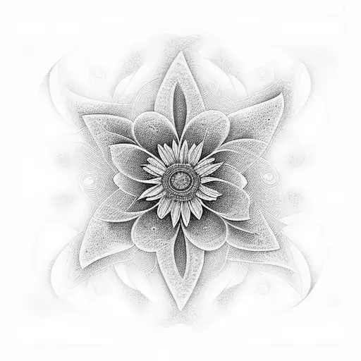 Incorporate A Daisy And Butterfly Into A Fractal Pattern Inspired By Mathematical Concepts