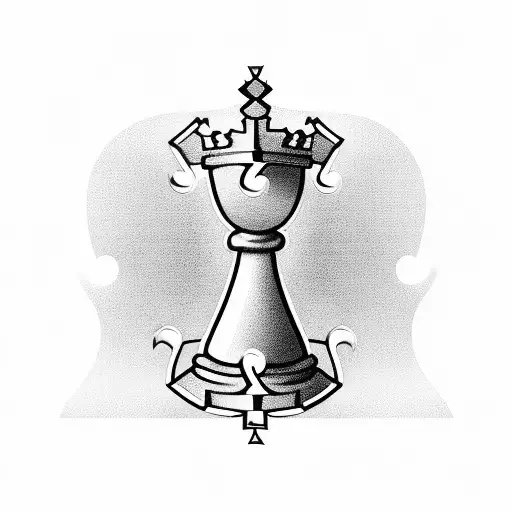 Chess King Piece With A Puzzle Piece
