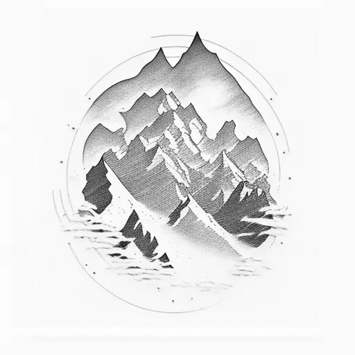 A Film Reel Unraveling Into A Mountain Range Silhouette